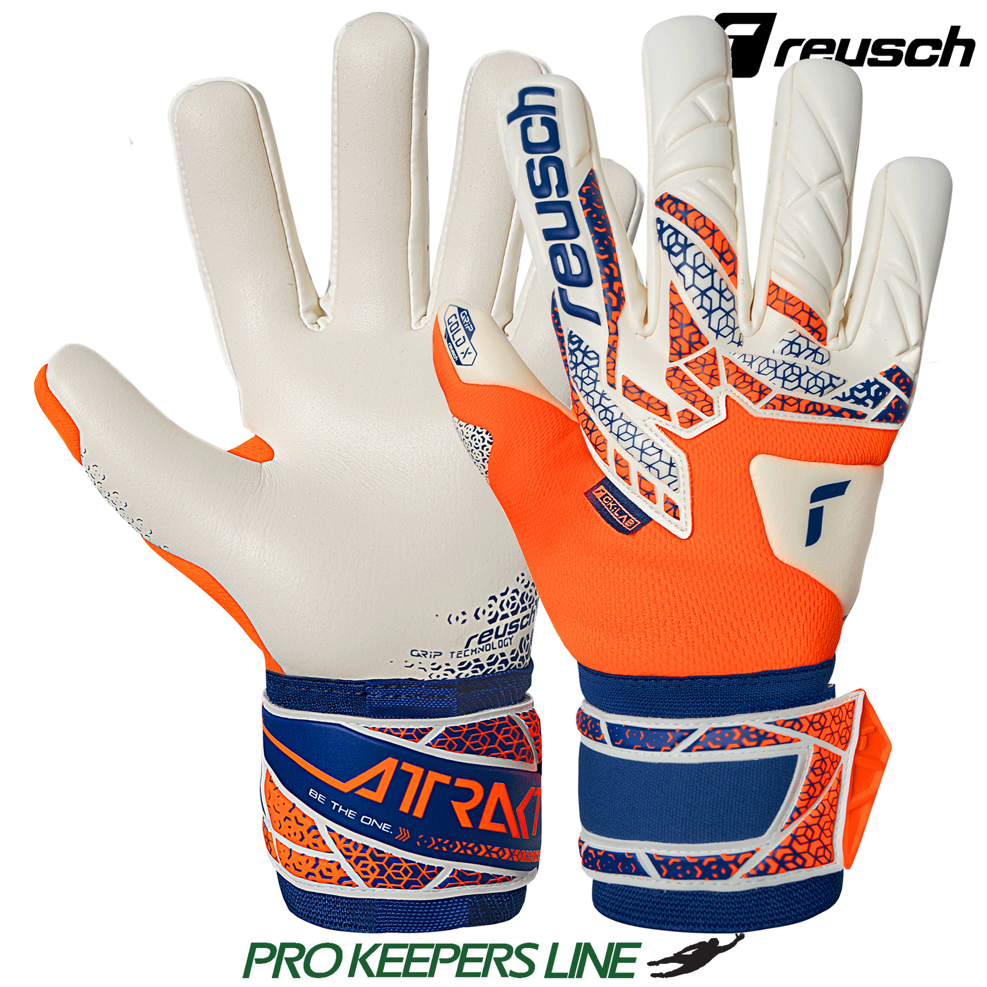 REUSCH ATTRAKT GOLD X NC SHOCK ORANGE/ENERGY BLUE